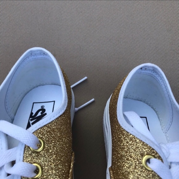 NWOT Vans Gold Glitter Women/Men sneakers. - Picture 6 of 8